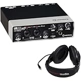 Steinberg UR22mkII USB 2.0 Audio Interface with Dual Microphone Preamps with R100 Stereo Headphones (Black)