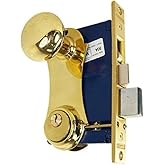 Marks 22AC RHR Satin Chrome Finish Double Cylinder Iron Gate Ornamental Mortise Lockset With 2-1/2" Backset