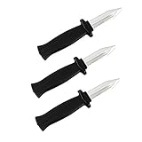 3 Pics, Disappearing Dagger Retractable Knife Magic Knife Flexible Fake Plastic Blade Trick Costume Toy