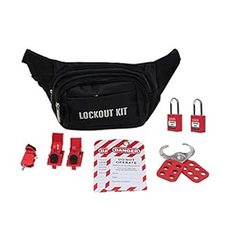 Wisamic Lockout Tagout Kit - Group Lockout Hasps, Lockout Tag, Clamp-On ...