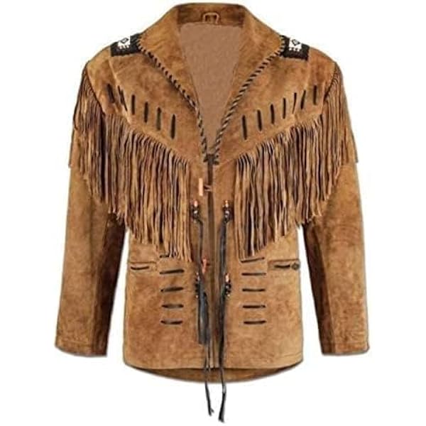100% Real Suede Western Style Leather Jacket for Sale Native