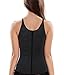 Charmian Women's Plus Size Steel Boned Latex 3 Rows of Hooks Sport Workout Waist Trainer Body Shaper Corset Vest Halter-Latex-Black XXXX-Large