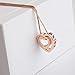 Showfay Love Heart Necklace - Crystal from Swarovski Rose Gold Plated Pendant Necklace for Women Mom Gift (rose)