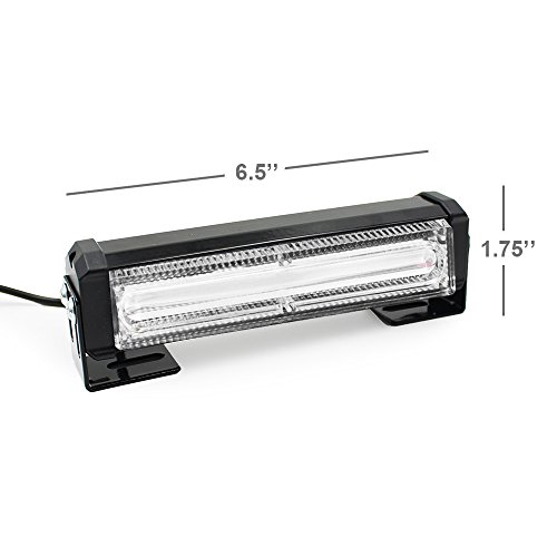 FOXCID New Series Upgrade 2 COB LED 9 Modes Traffic Advisor Emergency Warning Vehicle Strobe Lights for Interior Roof/Dash / Windshield/Grille / Deck Universal Waterproof