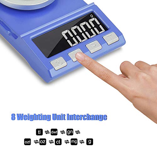 Toolour Digital Milligram Scale 50 x 0.001g Jewelry Powder Gold Carat