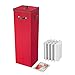 Wrapping Paper Storage Box - Holds 20 Rolls of Gift Wrap - Upright Container with Dividers - For Holiday and Christmas Wrap by Elf Stor (Red)
