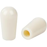 Banworks M3.5 Guitar 3-Way Toggle Switch Tip Pickup Selector Switch Caps | Metric 3.5 mm/0.138 inch Switch Knob Tip Caps for Epiphone EPI Les Paul LP SG Electric Guitars 2Pcs JT/DWQM-06 Vintage White