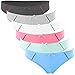 ELACUCOS 6 Pack Women's Thongs Cotton Breathable Panties Underwear Set2 Large