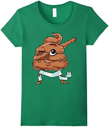 Womens Dabbing Poop T Shirt Funny Poo Costumes Gifts Tees Medium Kelly Green