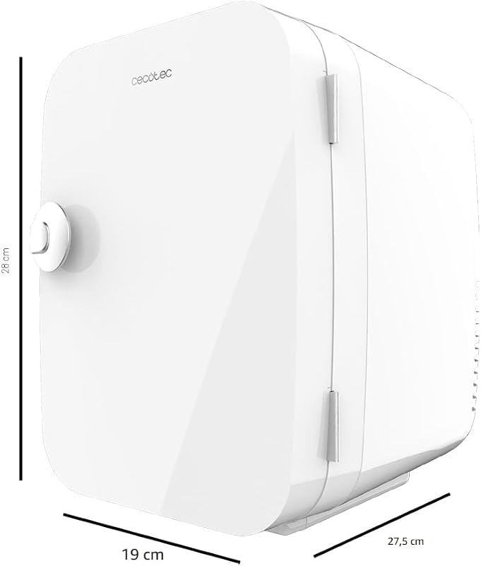 Mini Frigorifero Bolero MiniCooling 4L Rio White, 12V-220V, Compatibile con auto e roulotte, Funzione di raffreddamento e riscaldamento, Intervallo di temperatura 5-65°C, Trasporto facile