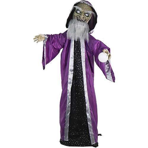 Haunted Hill Farm Animatronic Talking Wizard with