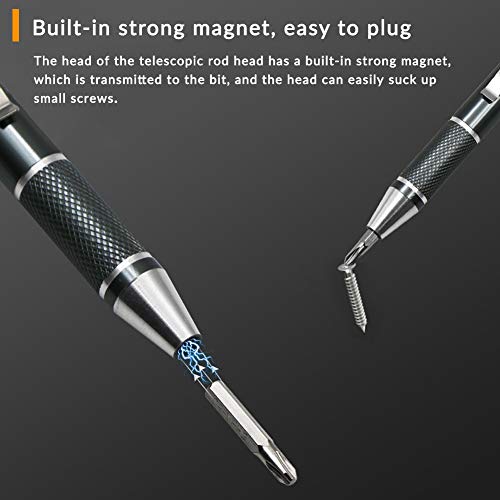 4 Pieces Pen Screwdriver Handy Tool 8 in 1 Magnetic Pocket Screwdriver Multi-Function Mini Gadgets Repair Tools (Black and Red）