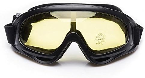Motorcycle Goggles, Outdoor Glasses Eyewear Weatherproof Dirt Sand Wind Dust Protective Sunglasses Tactical Goggles to Prevent Particulates (Yellow)