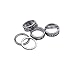 SUNSCSC Bohemian Gypsy Vintage Retro Joint Knuckle Nail Ring Set of 6 Rings Silver Plated