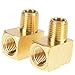 Boeray 2pcs 1/8” Brass Fittings 90 Degree Barstock Street Elbow 1/8