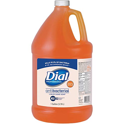 Dial Professional Gold Antibacterial Liquid Hand Soap, 1 Gallon Refill Bottle, 128 Fl Oz