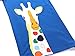 Kids Girls Giraffe Pattern Crew Collar Short Sleeve Cotton Casual T-shirt Dress