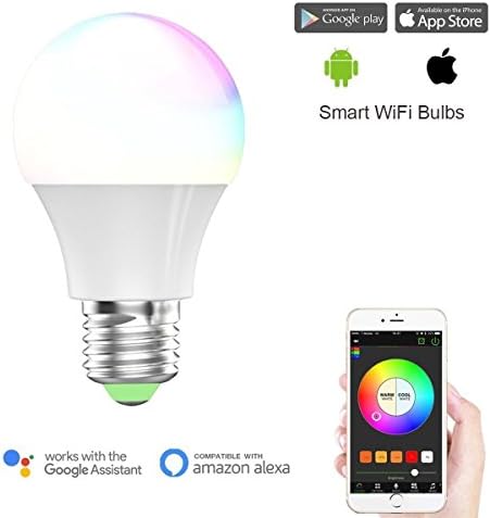 Smart LED Light Bulb, Wi-Fi, No Hub Required, Works with Amazon Alexa and Google Assistant