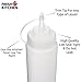 Premium Plastic Squeeze Bottles by Fresh Kitchen | 6 Pack of 16 Ounce Restaurant Quality Condiment and Sauce Plastic Containers for Dressings, Oil, BBQ, Ketchup, Syrup and Arts and Crafts