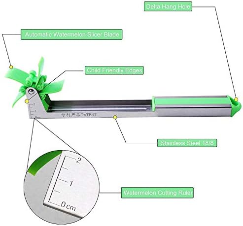 WRT Stainless Steel Watermelon Slicer Cutter Novel Windmill Watermelon Cutter Tongs Knife Corer Fruit Vegetable Tools Kitchen Gadgets (3 Pack)
