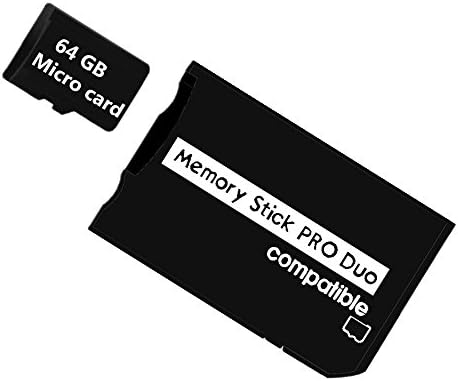 AKEDS 64GB High Speed Memory Stick Pro Duo Class 10 For Game SONY PSP Accessories camera with a Free Adapter (64 GB)