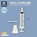 Bright Creations Oral Medicine Syringes with Bottle Adapter (Transparent, 10 Pack) - Syringe for Liquid
