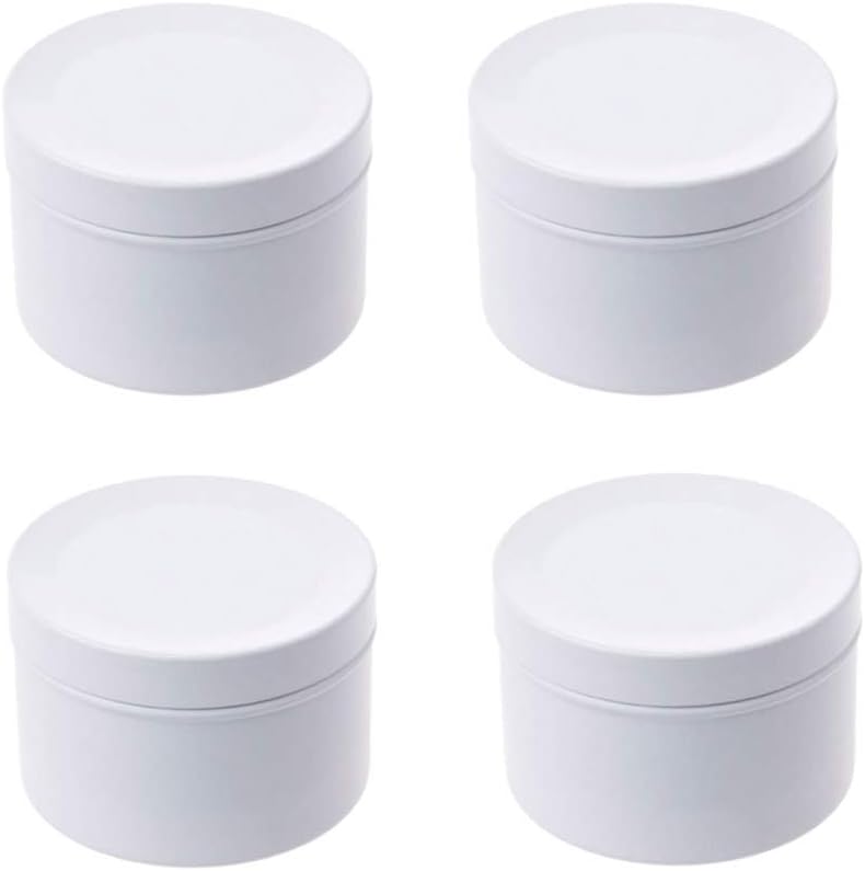 VIDELLY 8 Pieces Small Tea Tins Canister set with Airtight Lids Home Kitchen Canisters for Tea Sugar Coffee Storage Loose Leaf Tea Tin Containers Storage Nut Jar,White