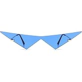 willochra Triangle One Piece Frameless Sunglasses For Women Trendy Ocean Lens Sun Glasses Men Party Prom Sunglasses