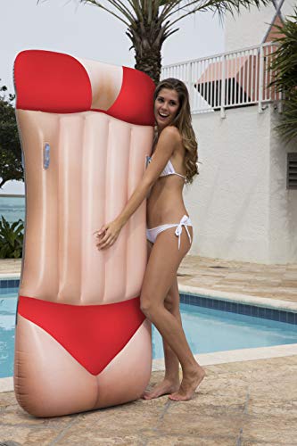 Poolcandy Hot Bod Beach Babe Extra Large Inflatable Pool Lounger-Pool Float-Measures 72" x 35" x 6" - Thumbnail 7