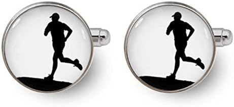 runner cufflinks running cufflinks wedding cufflinks groomsmen team
