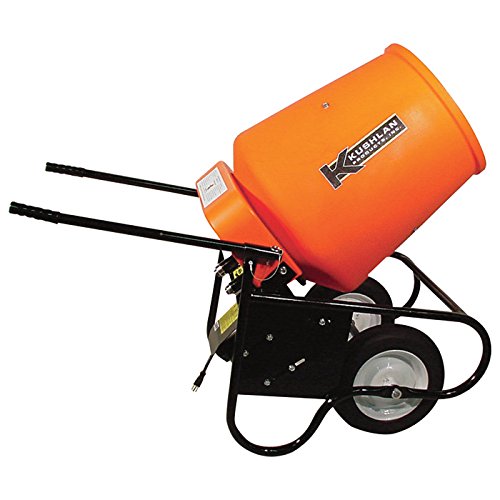 Kushlan Electric Portable Concrete Mixer with 3.5 Cubic Foot Drum