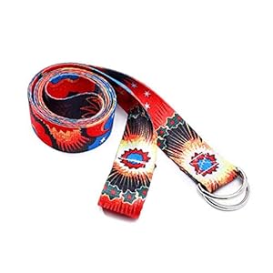 NOBRAND Adjustable Yoga Stretch Strap,Multi Colors Fitness Exercise D Ring Washable Stretch Strap Yoga Belts Pilates Yoga Mat Strap