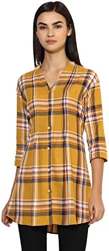 One Femme Women's Plaid Check Print Tunic