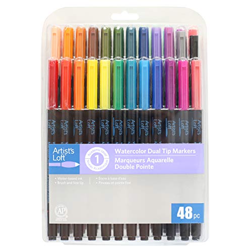 Artist's Loft Watercolor Markers Dual Tip, 48 Colors Pricepulse