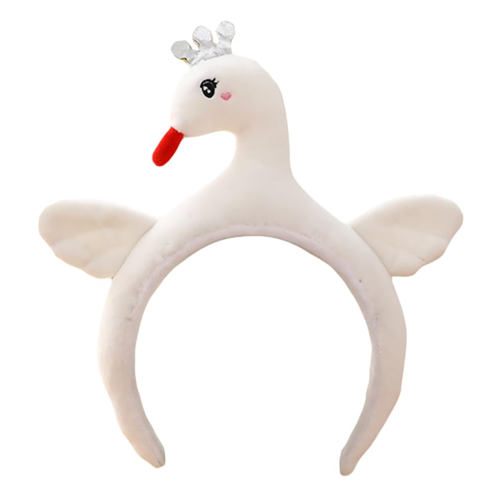 Beavorty Swan Headband Cartoon Swan Shape Hair Band Party Headwear Photo Prop Hair Decoration for Costume Festival Dance Performance
