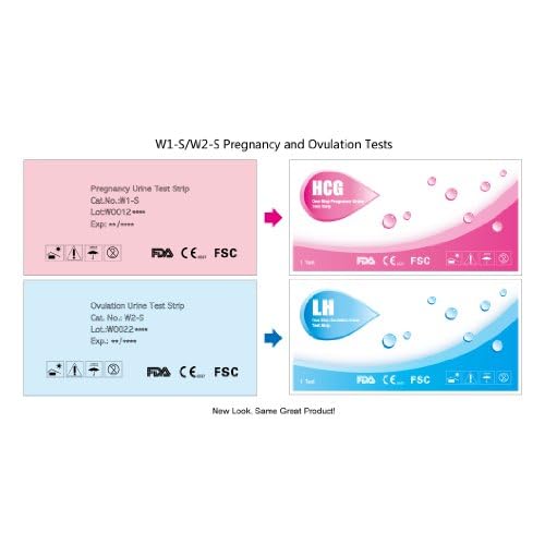 Combo 100 (LH) Ovulation & 20 (HCG) Pregnancy Test Strips image