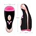 Sillther Male Masturbators Sex Toys with Intelligent Heating(40℃), Masturbation Cup Oral Sex Vibration-Black