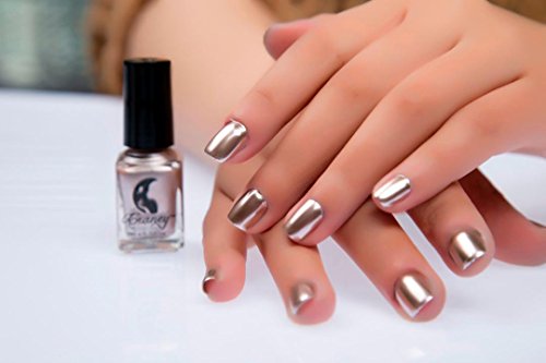 YJYdada Metal Color Stainless Steel Plating Silver Mirror Nail Polish (gold)