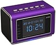 Jumbl™ Mini Hidden Spy Camera Radio Clock w/Infrared Night Vision - Built-In Screen, Speaker, Micro SD Slot & AUX Line In - Standalone Operation w/o Need for Computer for your Home, Kids & More - Purple