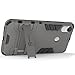 HTC Desire 10 Pro Case, CoverON [Shadow Armor Series] Hard Slim Hybrid Kickstand Phone Cover Case for HTC Desire 10 Pro - Gray / Black