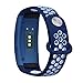 VIGOSS Compatible Gear Fit2 Band/Fit 2 Pro Band, Soft Silicone Watch Band Fitness Wristband Sport Replacement Strap for Samsung Gear Fit 2 Pro SM-R365 & Fit 2 SM-R360 Smartwatch(Blue/White)