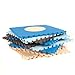 Tadpoles Baby Play Mat, Kid's Puzzle Exercise Play Mat – Soft EVA Foam Interlocking Floor Tiles, Cushioned Children's Play Mat, 16pc, Circles, Blue/Brown, 50x50