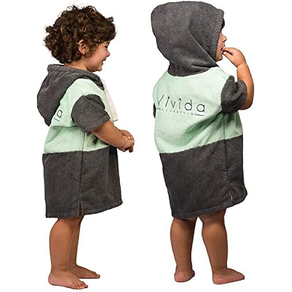 Vivida Lifestyle Original Poncho Serviette De Bain A Capuche Pour Les Bebes Se Changer Plage Bain