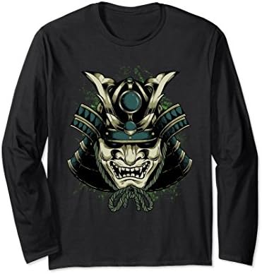 Unisex Shogun Mask Samurai Bushi Buke Japanese Warrior T-Shirt Large Black