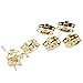 dophee 5Pcs Antique Brass Decorative Hasp Latch with Screws for Wooden Box Jewelry Box Toggle Cabinet Suitcase Chest Trunk - 0.91