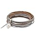 GelConnie Feather Wrap Bracelet Braided Bohemian Leather Bracelet Boho Multilayer Bracelets LPB244-gray