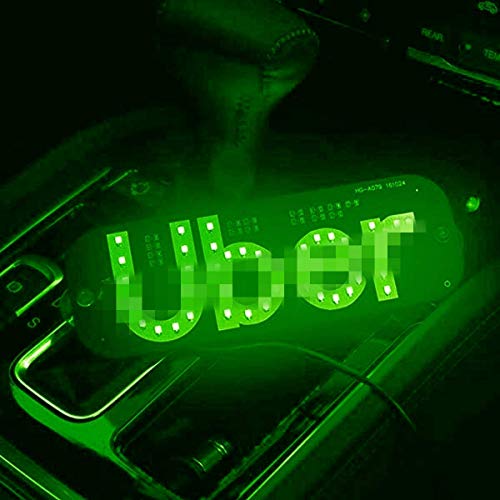 Ride Share LED USB Sign Decor - Car Lighted Window Decor Lighter Flashing Hook with Suction Cups & DC12V Car Charger Inverter, Dual Color - Thumbnail 2