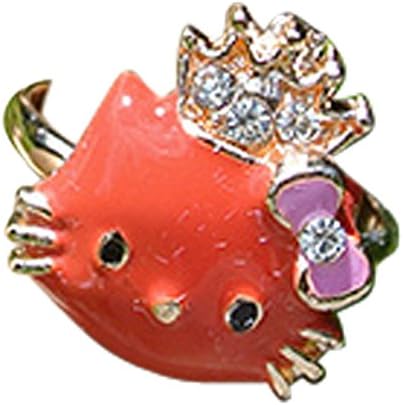 Children’s Kids Girls Cute Adjustable Novelty Trendsetter Rings-Hello Kitty Crown