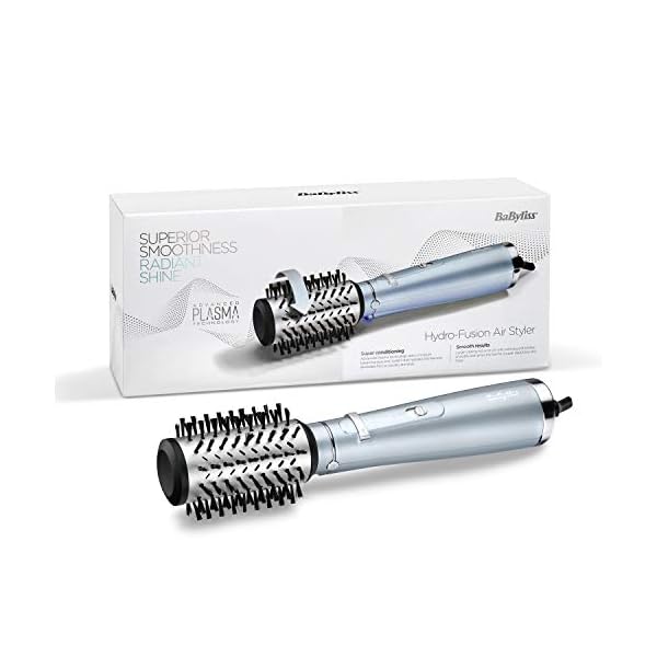 BaByliss-Hydro-Fusion-Air-Styler BaByliss Hydro-Fusion Air Styler, 700W Drying and Styling in one, 50mm Rotating Hair Dryer Brush, Ionic, smooth blow dry