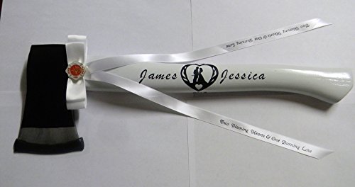 Wedding Reception Fireman Axe Personalized Message Ribbon